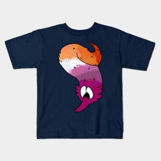 Lesbian Flag Worm Kids T-Shirt